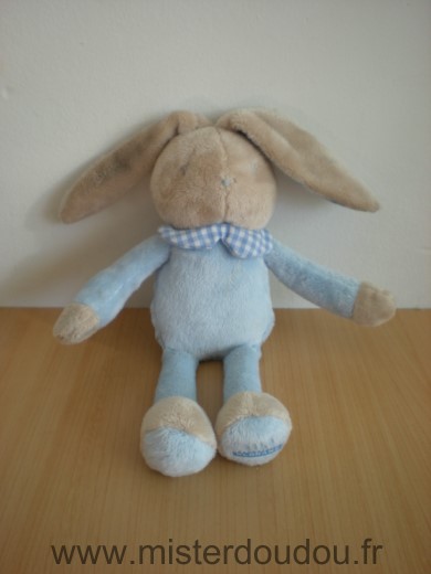 Doudou Lapin Klorane Bleu beige 