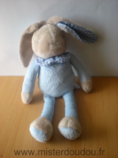 Doudou Lapin Klorane Bleu beige 