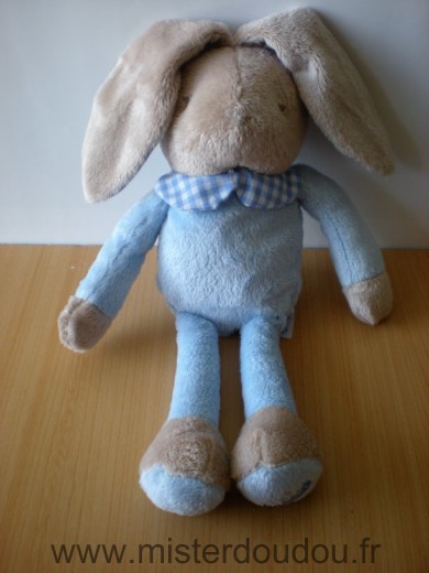 Doudou Lapin Klorane Bleu beige 