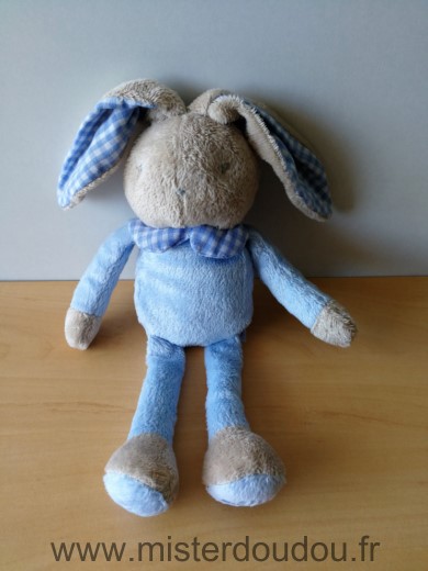 Doudou Lapin Klorane Bleu beige 