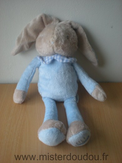 Doudou Lapin Klorane Bleu beige 