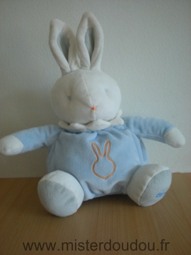 Doudou Lapin Klorane Bleu blanc 