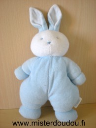 Doudou Lapin Klorane Bleu blanc 