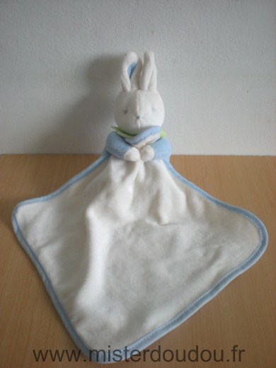 Doudou Lapin Klorane Bleu blanc 