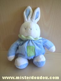 Doudou Lapin Klorane Bleu vert 