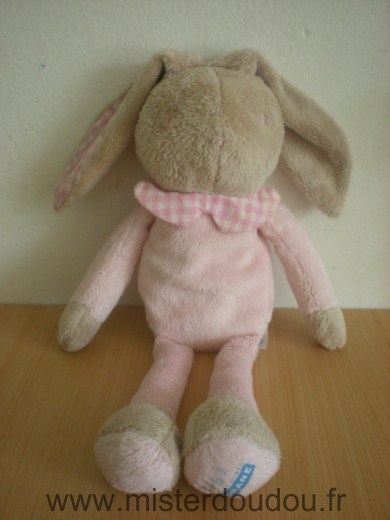 Doudou Lapin Klorane Rose beige 