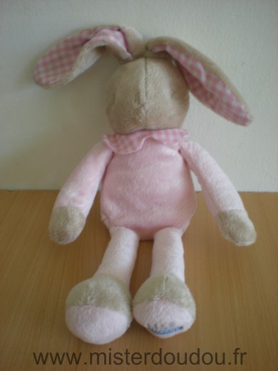 Doudou Lapin Klorane Rose beige 