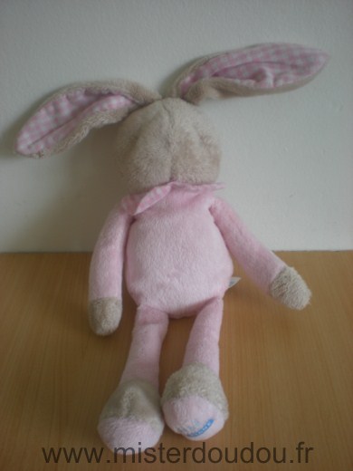 Doudou Lapin Klorane Rose beige 