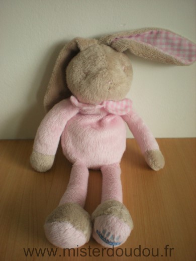 Doudou Lapin Klorane Rose beige 