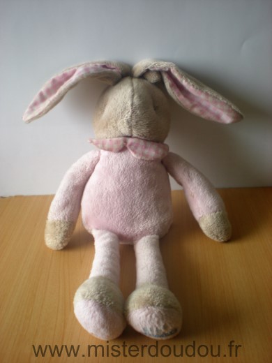 Doudou Lapin Klorane Rose beige 