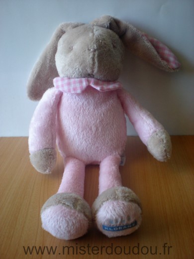 Doudou Lapin Klorane Rose beige 