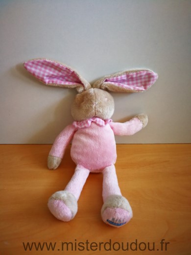 Doudou Lapin Klorane Rose beige 