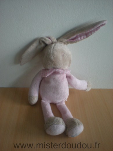 Doudou Lapin Klorane Rose beige 