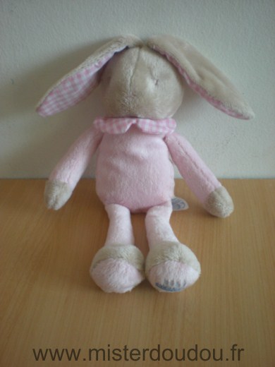 Doudou Lapin Klorane Rose beige 