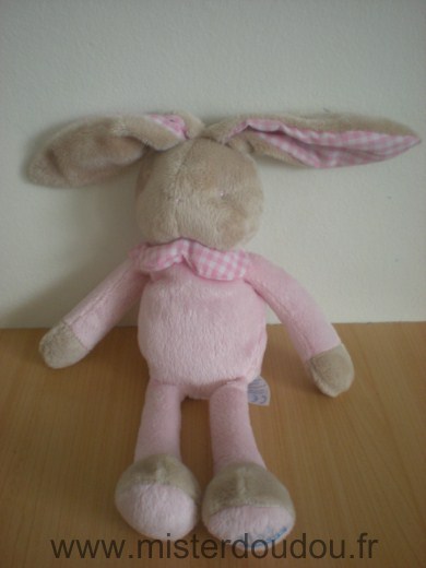 Doudou Lapin Klorane Rose beige 