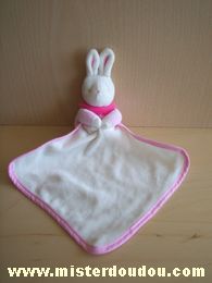 Doudou Lapin Klorane Rose blanc 