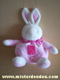 Doudou Lapin Klorane Rose blanc 