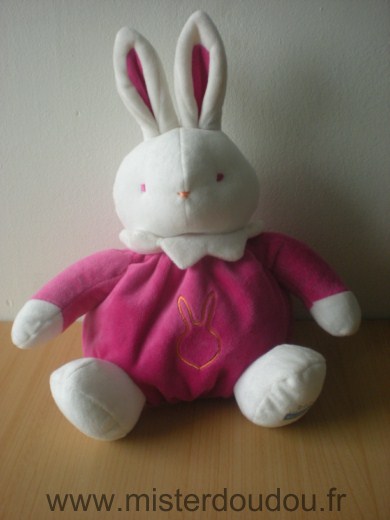 Doudou Lapin Klorane Rose fushia 