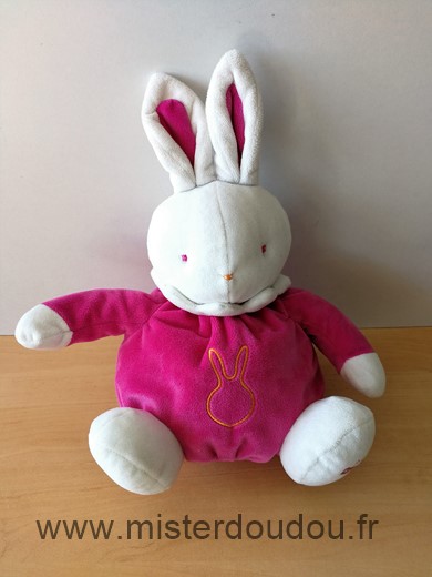 Doudou Lapin Klorane Rose fushia 