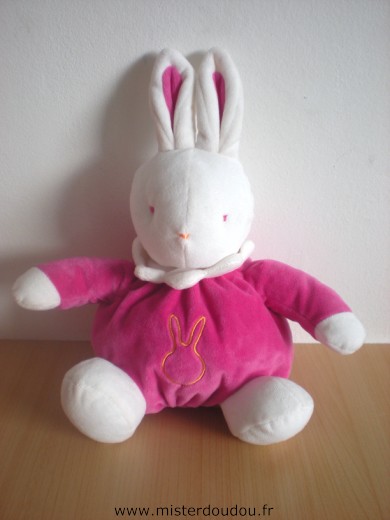 Doudou Lapin Klorane Rose fushia 