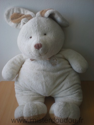 Doudou Lapin Lascar Ecru Grand modèle