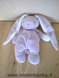 Doudou Lapin Lgri Mauve blanc 