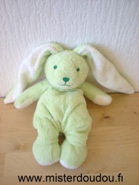 Doudou Lapin Lgri Vert blanc 