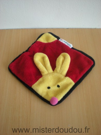 Doudou Lapin Malaysia airlines Carre rouge lapin jaune 