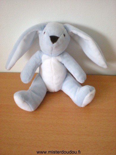 Doudou Lapin Marks et spencer Bleu blanc 