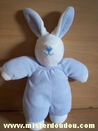 Doudou Lapin - Marque non connue - Bleu (mauve) blanc 