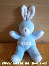 Doudou Lapin 0 Bleu Ecrit sur le ventre : lapin bleu

marque m.r.s.a