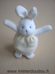 Doudou Lapin - Marque non connue - Jaune blanc Marque snc, service consommteur de bon matin