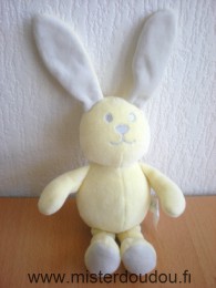 Doudou Lapin - Marque non connue - Jaune gris clair 