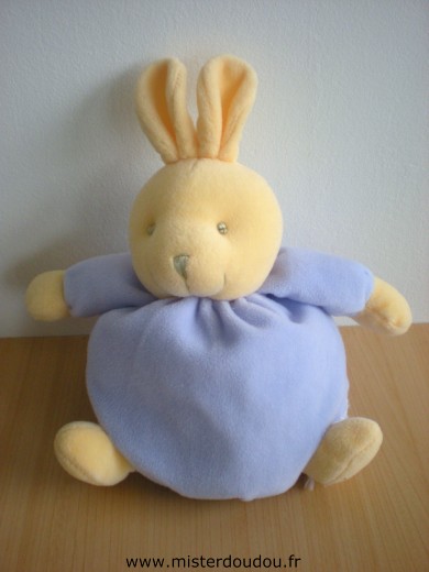 Doudou Lapin - Marque non connue - Mauve jaune 