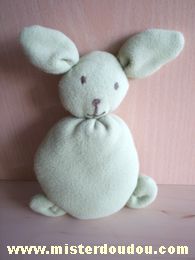 Doudou Lapin - Marque non connue - Vert Lapin semi plat en matiere polaire