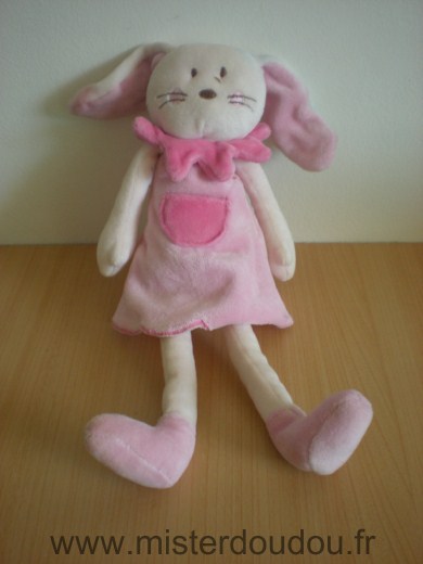 Doudou Lapin Maxita Robe rose 