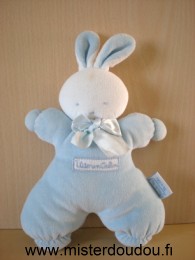 Doudou Lapin Moulin roty Bleu blanc Un petite trace jaune sur le front