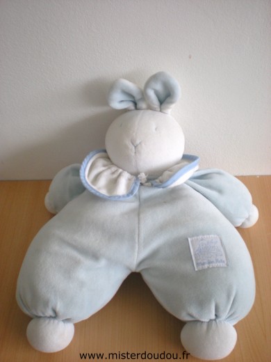 Doudou Lapin Moulin roty Bleu blanc 