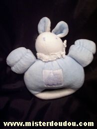 Doudou Lapin Moulin roty Bleu clair 