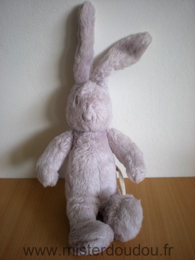 Doudou Lapin Moulin roty Mauve clair basile et lola 