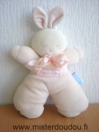 Doudou Lapin Moulin roty Rose blanc 