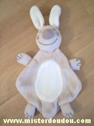 Doudou Lapin Nathan Gris blanc 