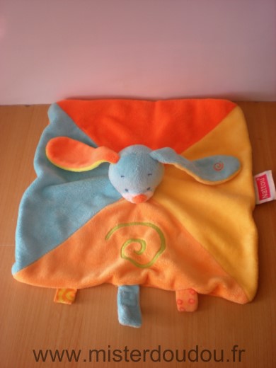 Doudou Lapin Nattou Bleu orange 