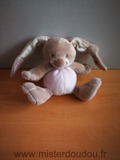 Doudou Lapin Nattou Rose beige 