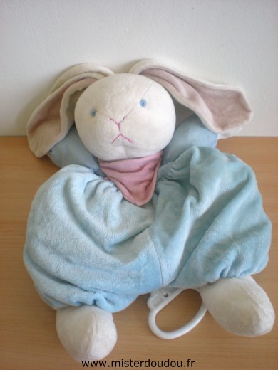 Doudou Lapin Nature et découvertes Bleu blanc foulard rose Doudou usagé que nous proposons quand même pour dépannage
boite à musique cassée