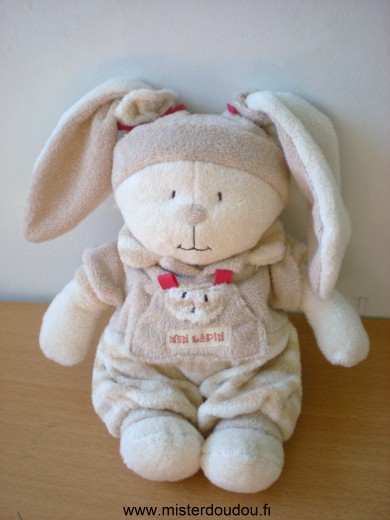 Doudou Lapin Nicotoy Beige ecru 