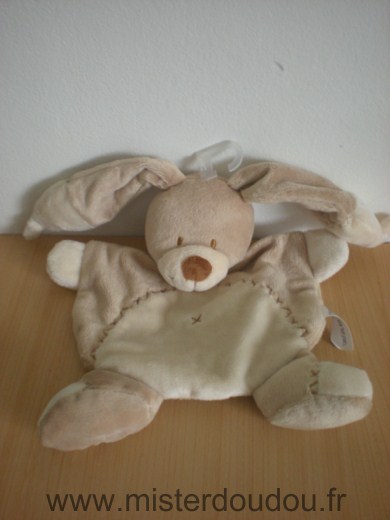 Doudou Lapin Nicotoy Beige écru 