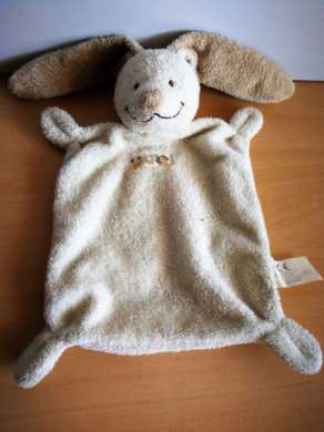 Doudou Lapin Nicotoy Beige marron 