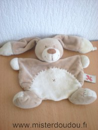 Doudou Lapin Nicotoy Beige marron 