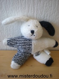 Doudou Lapin Nicotoy Blanc bleu marine , baby folly buromac 